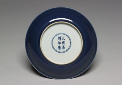 图片[2]-Dish with coblat blue glaze, Ming dynasty, Jiajing reign (1522-1566)-China Archive